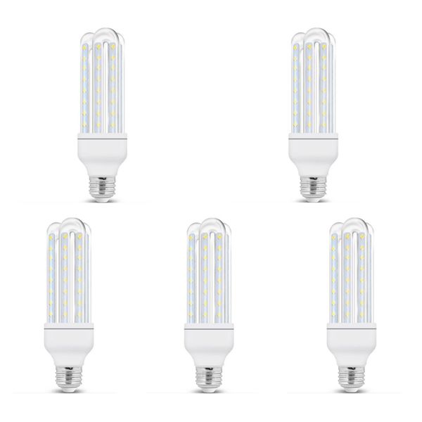 5 Pack - E27 12W LED Corn Light Bulb (Cool White)