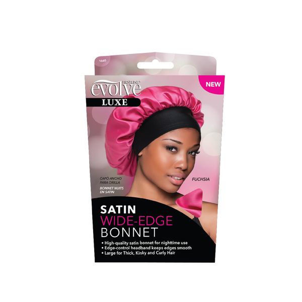 Evolve Wide Edge Satin Haircare Bonet Fuchia