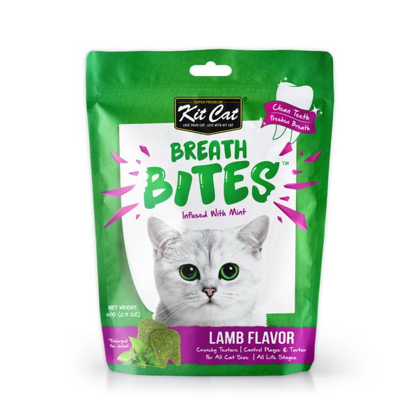 Kit Cat BreathBites Lamb Flavour Cat Treats 60g Single Pack