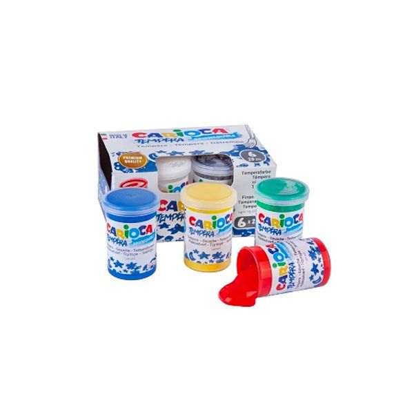 Carioca Poster Paint Pack Assorted 6 x 25ml Pots