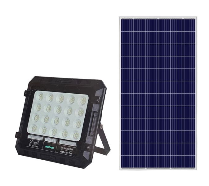 Aerbes Led Solar Powered Outdoor Indoor Split Floodlights 100W