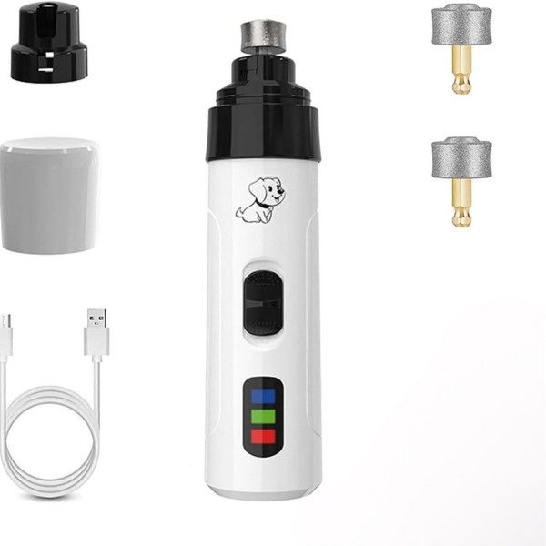 USB Rechargeable Pet Nail Grinder Dust-free for Cats &amp; Dogs