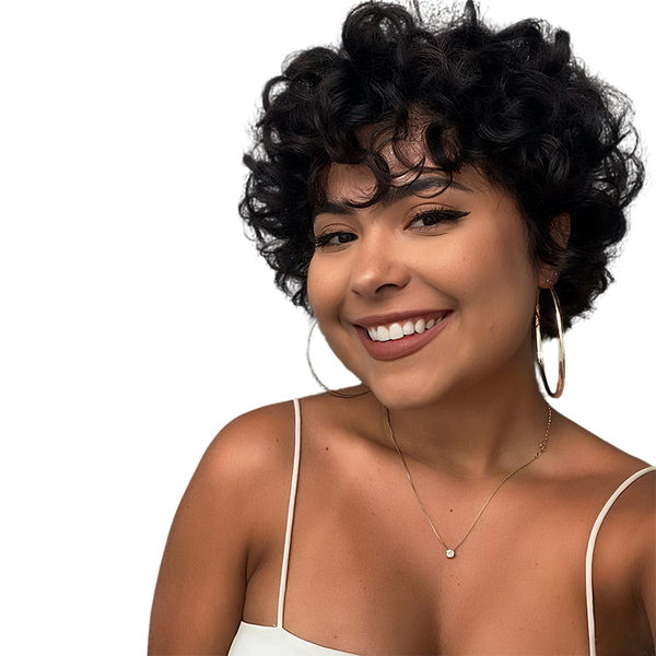 Glueless Lace Front Wig-Curly Pixie Wig, Perfect for Work &amp; Parties