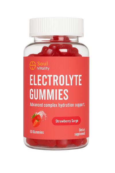 Advanced Hydration Electrolyte Gummies by Soul Vitality - Strawberry Surge