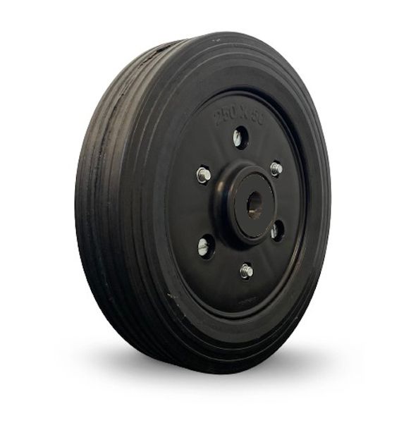 250mm Solid Rubber Generator Wheel/Gorilla Cart Wheel - 16mm Bore ID