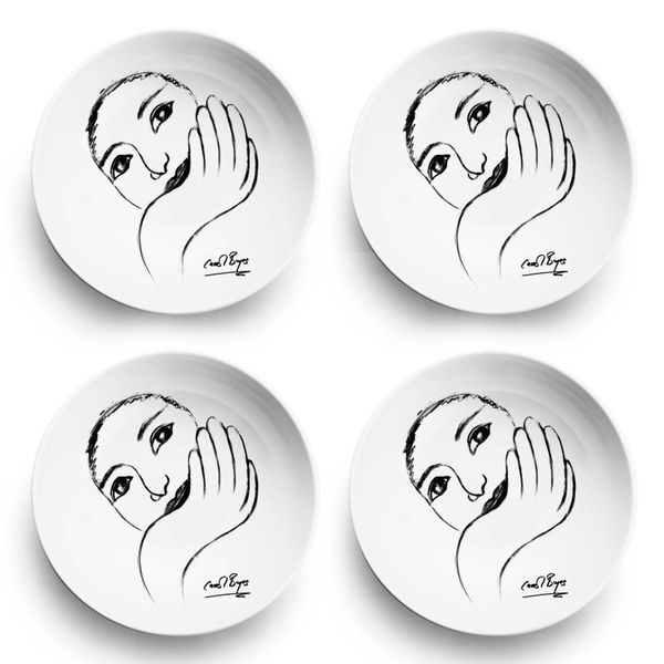 Carrol Boyes Cereal/ Soup Bowl Set of 4- Face Facts