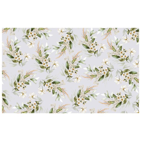 White Flower Blossoms Vines Rectangle Tablecloth by Mark van Vuuren