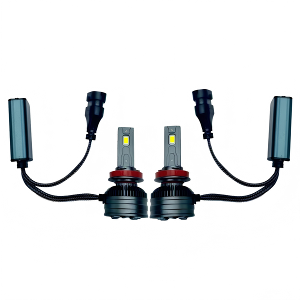 ECOMLIGHT H11 LED Headlight Bulbs 220W 6000K-8500K Pair Plug &amp; Play 12V-80V