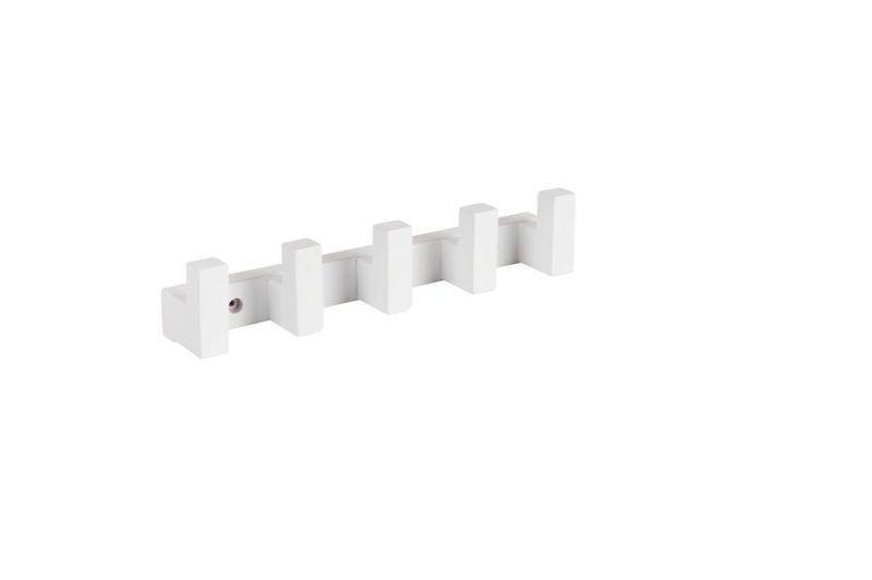 Lusso White Wood Wall Mount Towel Rack