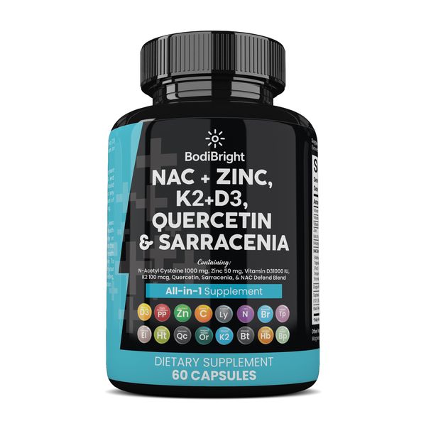 NAC + Zinc, K2+D3, Quercetin - Advanced Immune &amp; Wellness Support