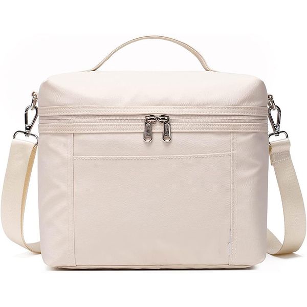 Lunch Bag, Insulated Cooler Bag, Lightweight Nylon Waterproof, Medium