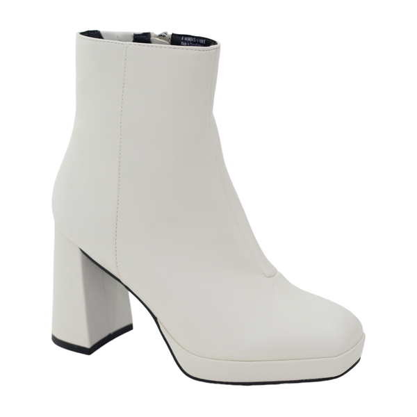 Lamara Paris York 9cm Bootie Round Toe Block Heel - Wine