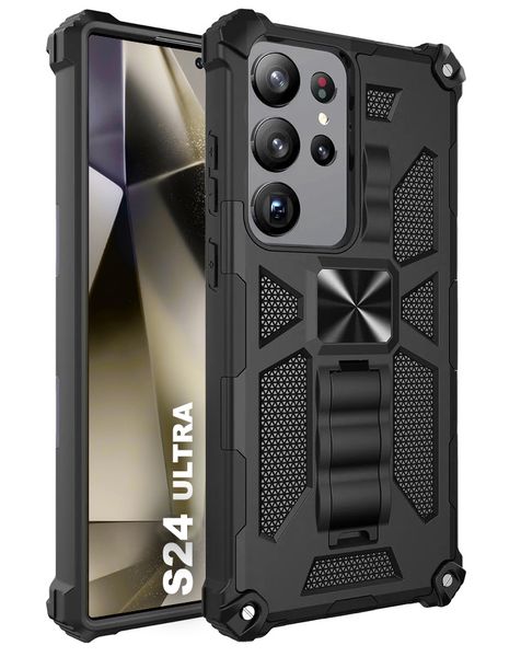 TEKRON Heavy Duty Shockproof Kickstand Case for Samsung Galaxy S24 Ultra