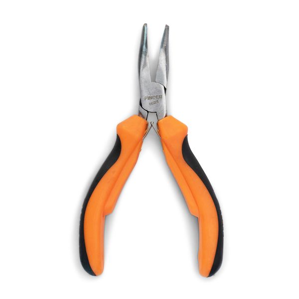 Finder - Bent Nose Pliers - Chrome Vanadium Steel - Orange Handle - 125mm
