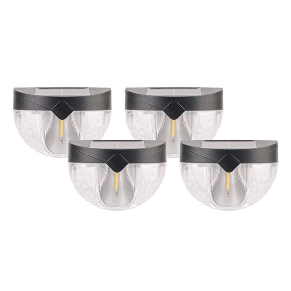 Solar-Powered New Semi-Circular Fence Lamp Outdoor Courtyard Light Garden