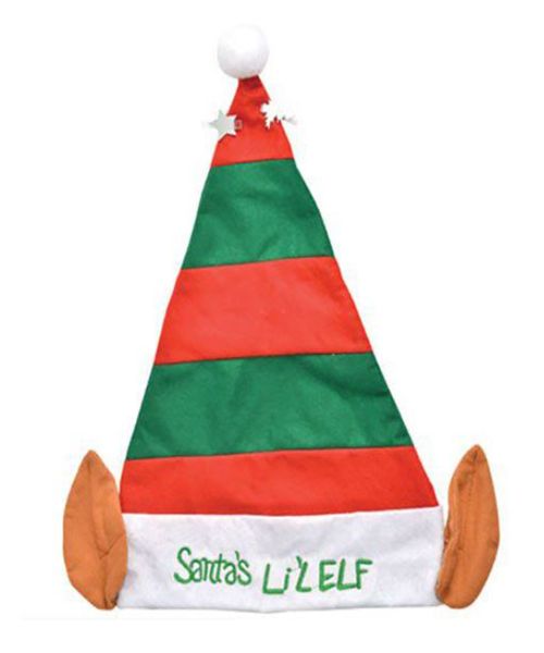 Christmas - Santa's Lil Elf Hat - Green &amp; Red