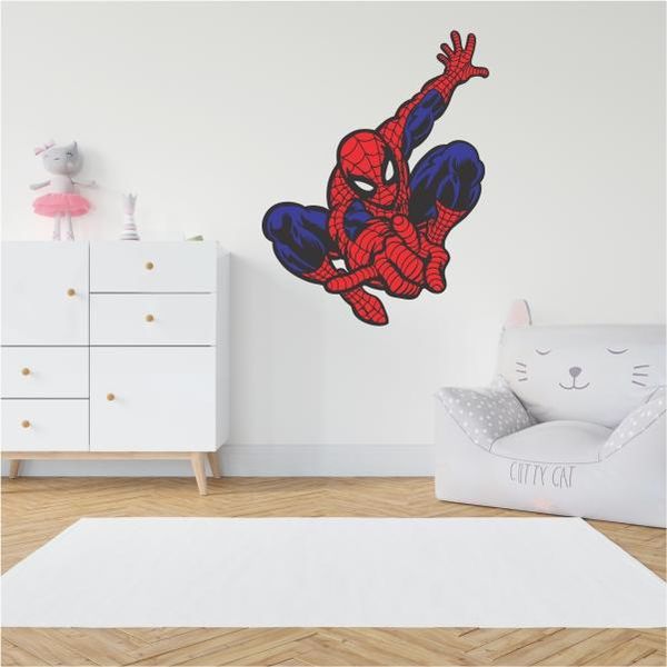 Spiderman Swinging Kids Decal Vinyl Sticker