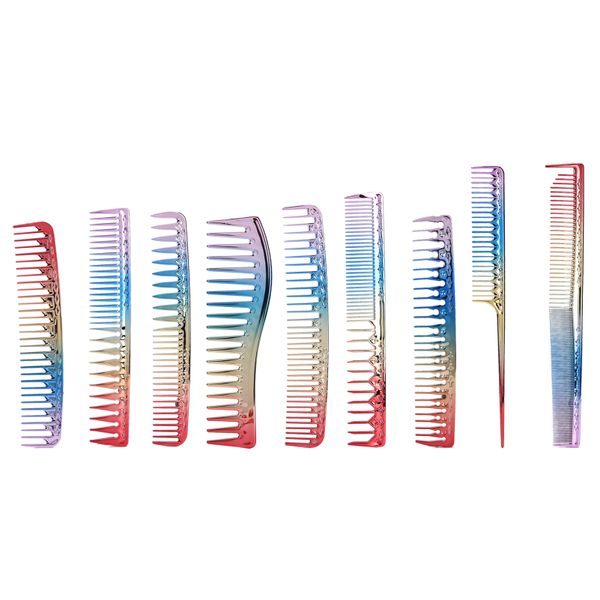 9 Professional Colourful Haircut Comb Salon Hairdressing Comb Styling Tool