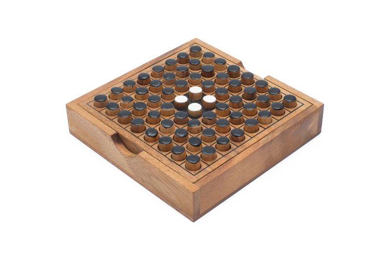 Flip It (Go, Reversi, Othello) - Travel sized Wooden Board Game