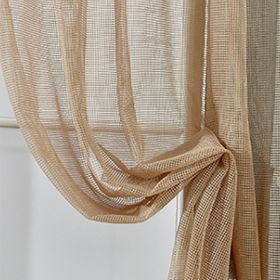 Matoc Readymade Curtain 253cm Height -eyelet -gold Net 