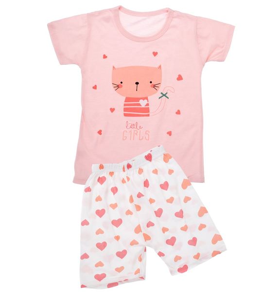 100% Cotton Summer Girls Love Pyjamas Set
