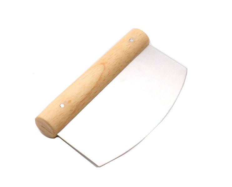 Stainless Steel Dough Scrapper and Cutter with Wooden Handle - Style C