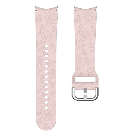 Embossed Daisy Silicone Strap Compatible with Samsung Galaxy Watch 6 Image