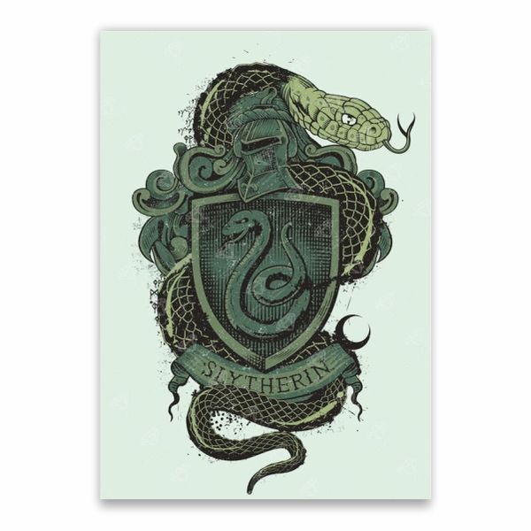 Slytherin House Crest Poster - A1
