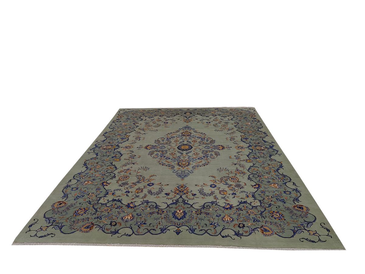 Persian Tabriz Medalian Mint Green Size 417 X 303 Buy Online in South