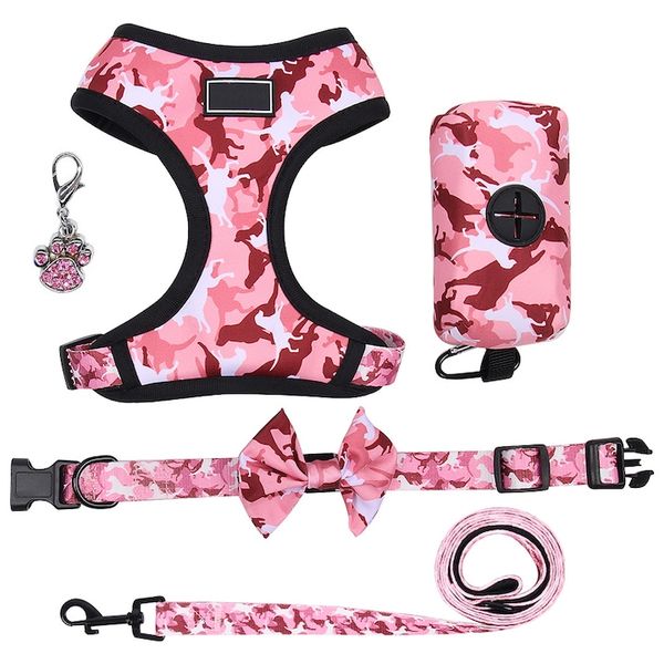 Dog Harness and Leash S-Adjustable Reflective for Puppy Medium Dog