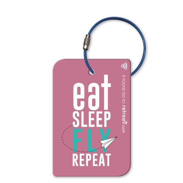Retreev Smart NFC &amp; QR Code Luggage Tag: Secure Bag Retrieval - Eat