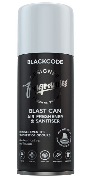 Designer Fragrances Black Code Blast Air Freshener &amp; Sanitiser Spray 400ml