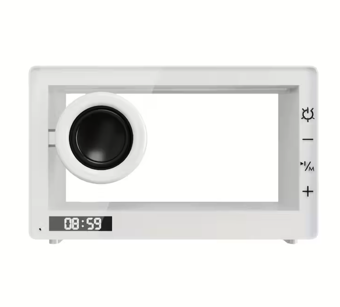 3-in-1 Transparent Bluetooth Speaker Clock - Wireless Dual Speaker