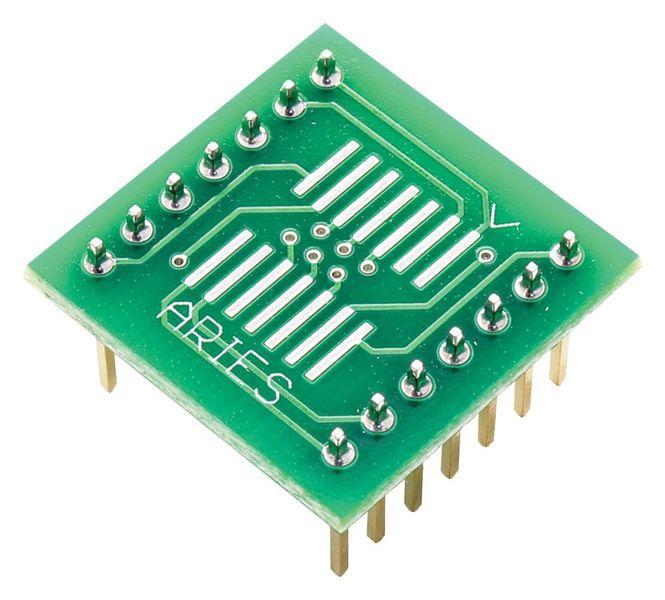 Aries (LCQT-SOIC14) IC Adapter - 14-SOIC to 14-DIP