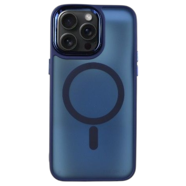 Frosted Magnetic Shield Case Compatible With IPH15 Pro Max - Blue