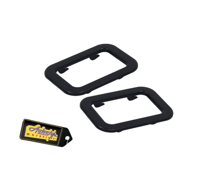 Black Inner Door Handle Trim Pair + Keyring - Fits BMW E30 (Non-OEM)