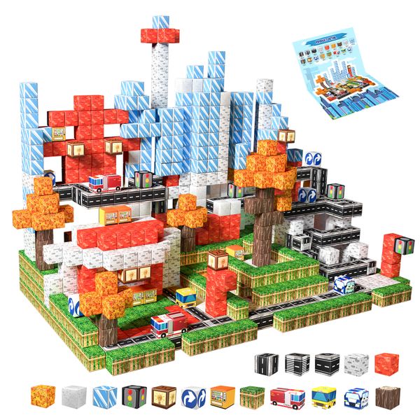 DIY Building Magnetic Blocks 48-piece City Set