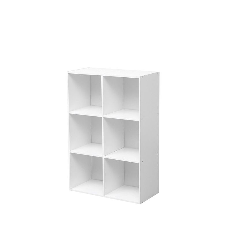 Hazlo 6 Tier 6 Shelves Cube Bookshelf Bookcase White Buy Online in