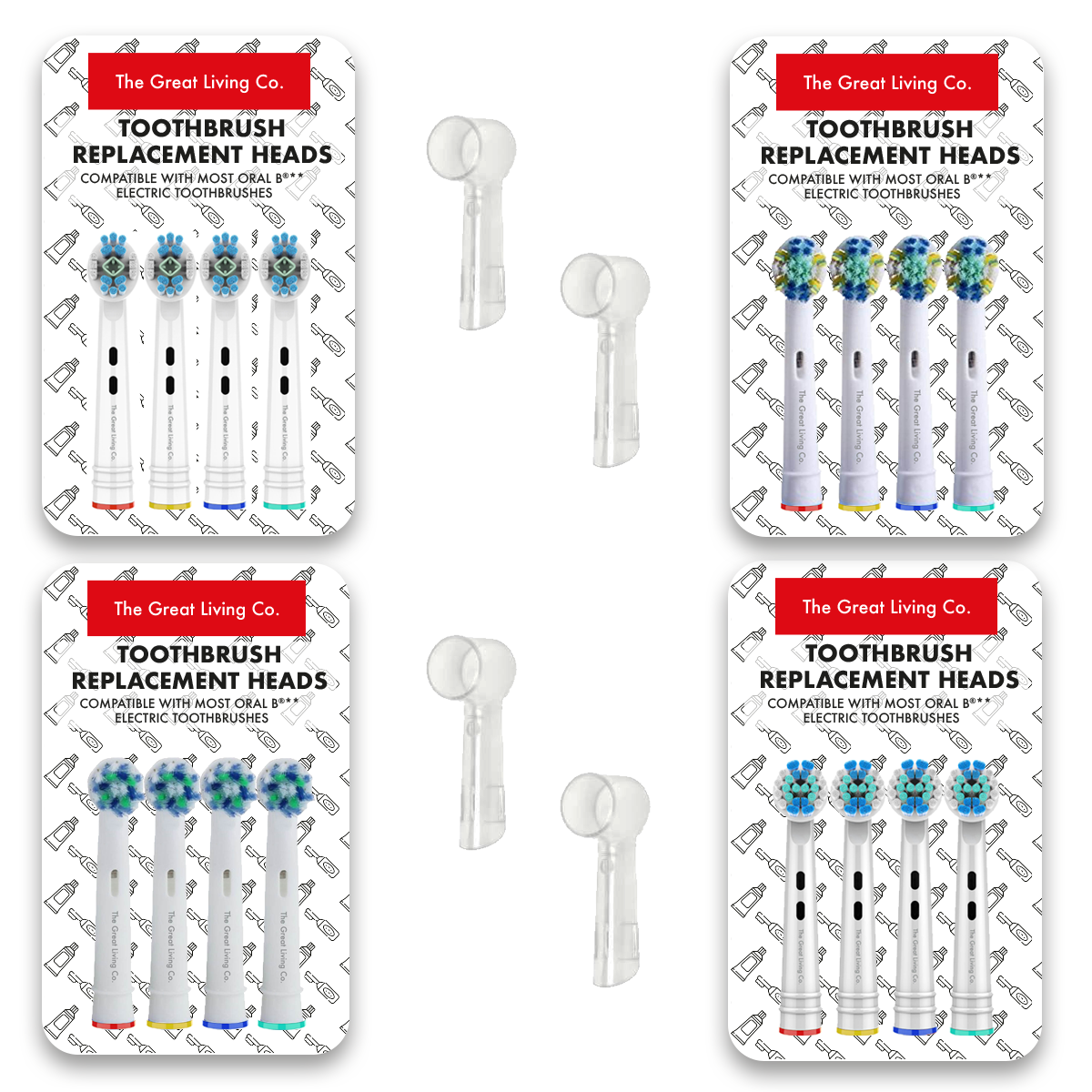 Toothbrush Heads Oral B Mixed 16 Pack With Toothbrush Head Covers Shop Today Get It Tomorrow 8428