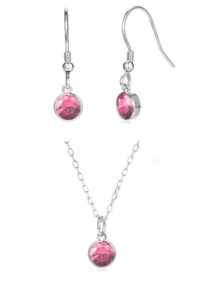 Crystalize 925 Silver October Birthstone Set with Swarovski Crystal