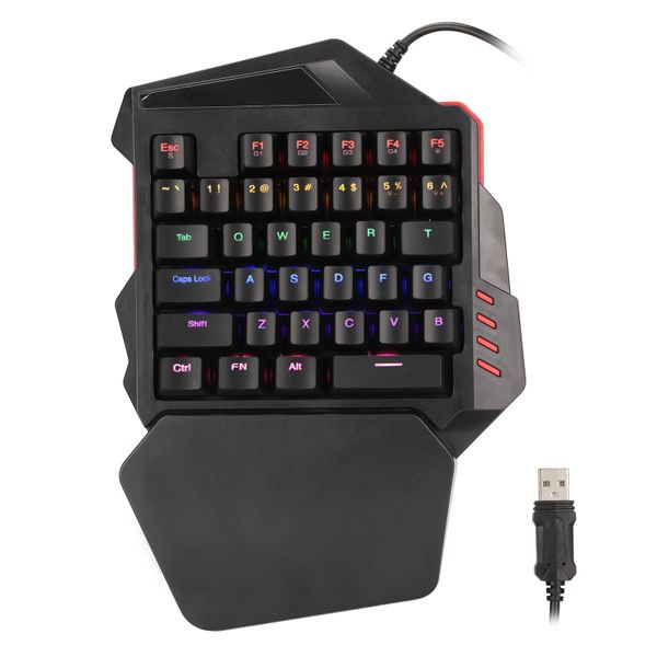 One Handed Keyboard Gaming 35 Key RGB Wired