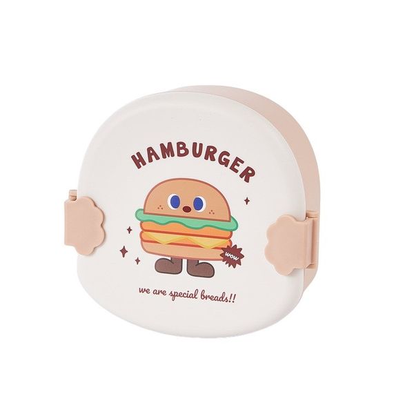 Food Shaped Snack Box - Hamburger with Beige Cover