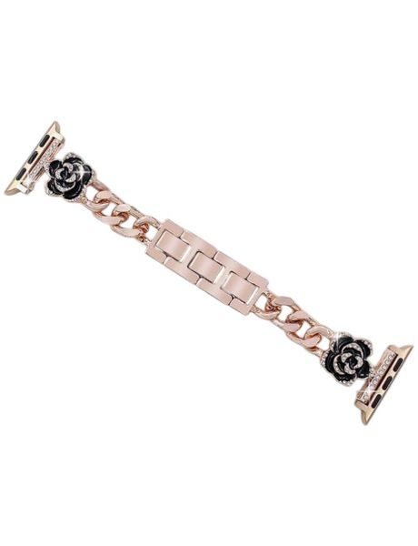 Petal Insignia Chain-Link Watch Band - Rose Gold