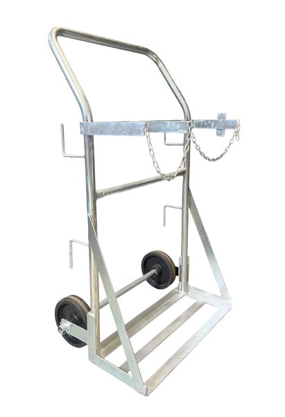 Caslad - Double Gas Cylinder Trolley (48kg LPG &amp; Oxygen)