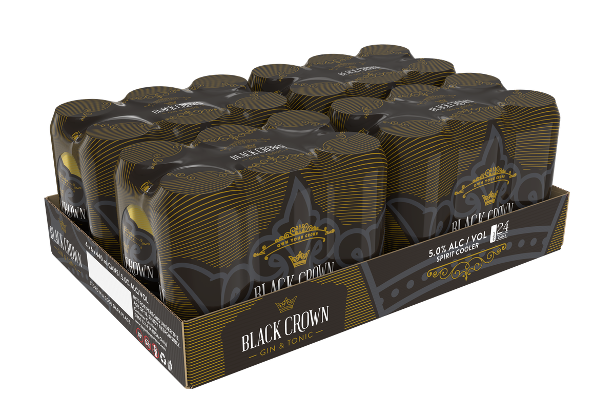 Black Crown Premium Premix Gin And Tonic 24 X 440ml Cans Buy Online