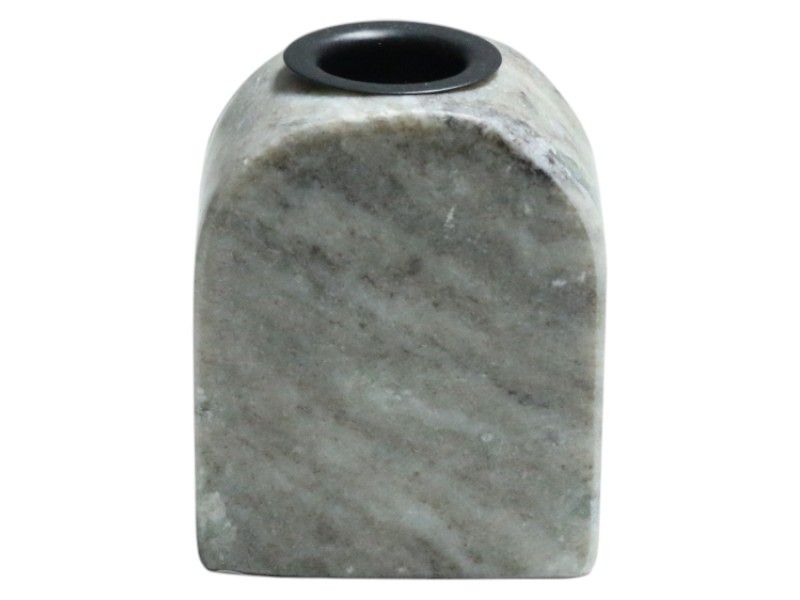 Real Marble Semi-Circular Candle Holder 6x4x8.5cm