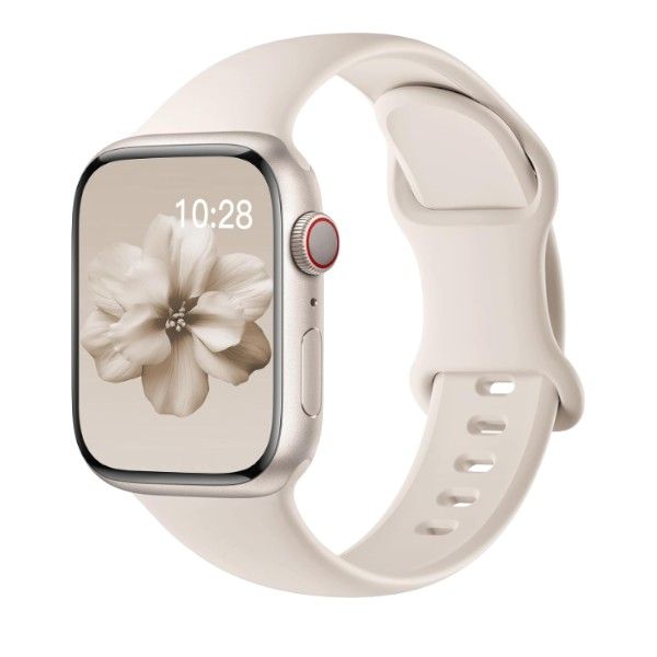 Soft Silicone Dust Proof Sport Watch Band For Apple - Bright Green