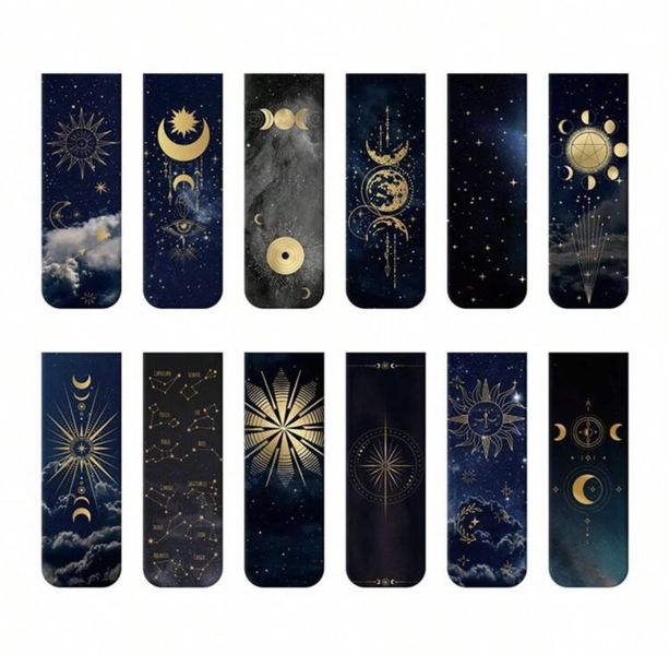Bookmark Magnetic With Eclipse Moon Design Pack Of 12