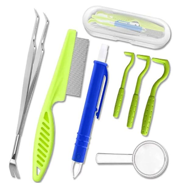 7-Piece Tick Remover &amp; Flea Treatment Kit for Pets