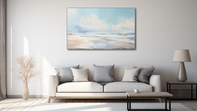 Canvas Wall Art - Seaside Serenity Abstract - MT0513